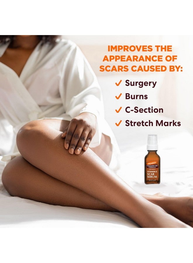 PALMER'S Palmer's Cocoa Butter Formula Scar Serum, Skin Brightening Oil for Face & Body, Concentrated Serum with Vitamin E, Fragrance Free, 1 Fl Oz  - Image 3