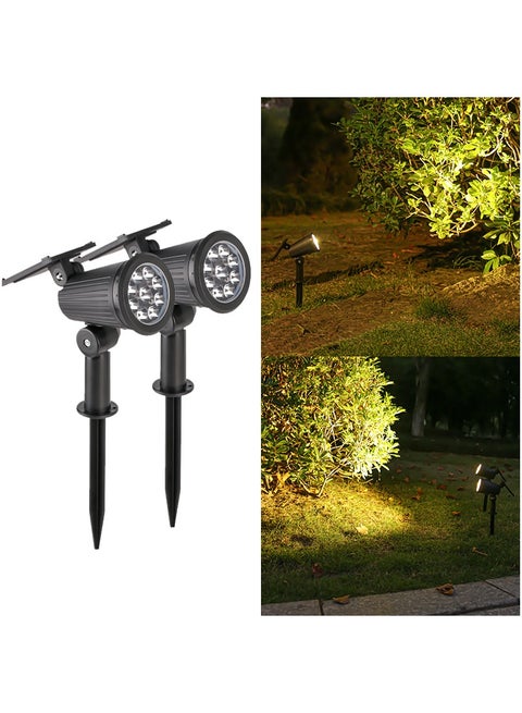 9LED إضاءة المناظر الطبيعية الشمسية، ضوء الضوء الشمسي في الهواء الطلق، أضواء الفناء، أضواء الحديقة، ضوء دافئ، حزمة 2