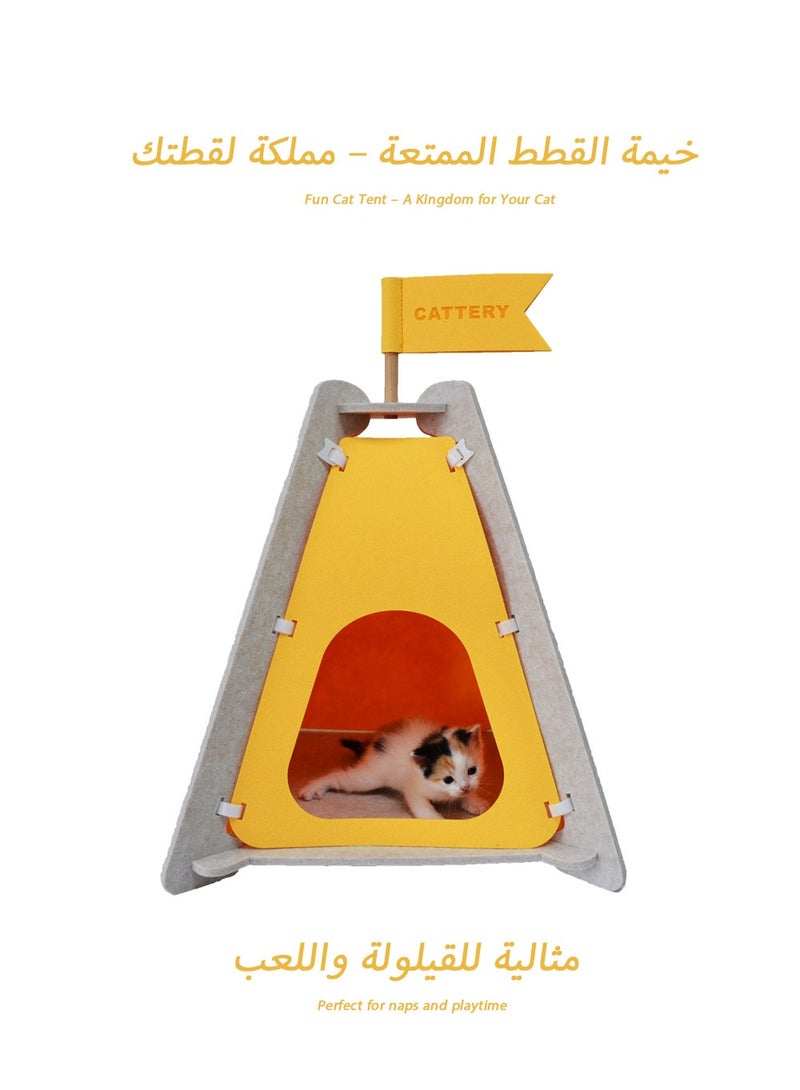 Generic Fun Cat Tent – Detachable & Durable Cat Bed with Unique Kingdom Design, Perfect for Napping & Playtime  - Image 2
