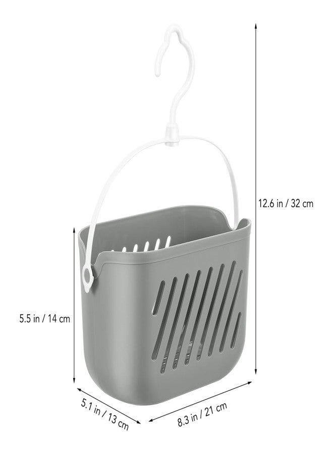 POPETPOP Hanging Shower Caddy Basket: Portable Kitchen Organizer Storage Basket with Hook - Caddy Organizer Bin for Home Bathroom Kitchen College Dorm, Pantry (grey) - Image 4