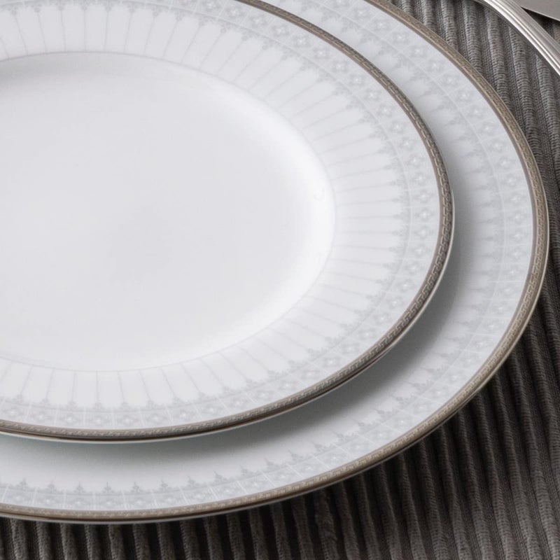 Noritake Silver Colonnade 12Piece Set in White - Image 4