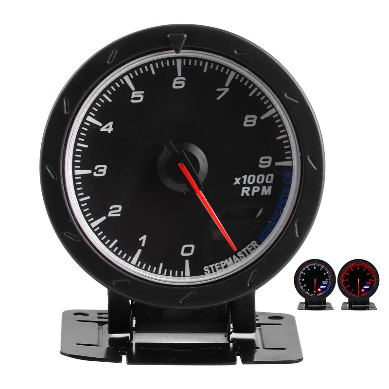 Tachometer Gauge 0‑9000RPM 60mm 12V - LED Lighting Switchable White Red - Peak Display Function Tachometer for 4 6 8 Cylinder Gasoline Vehicles - Image 1