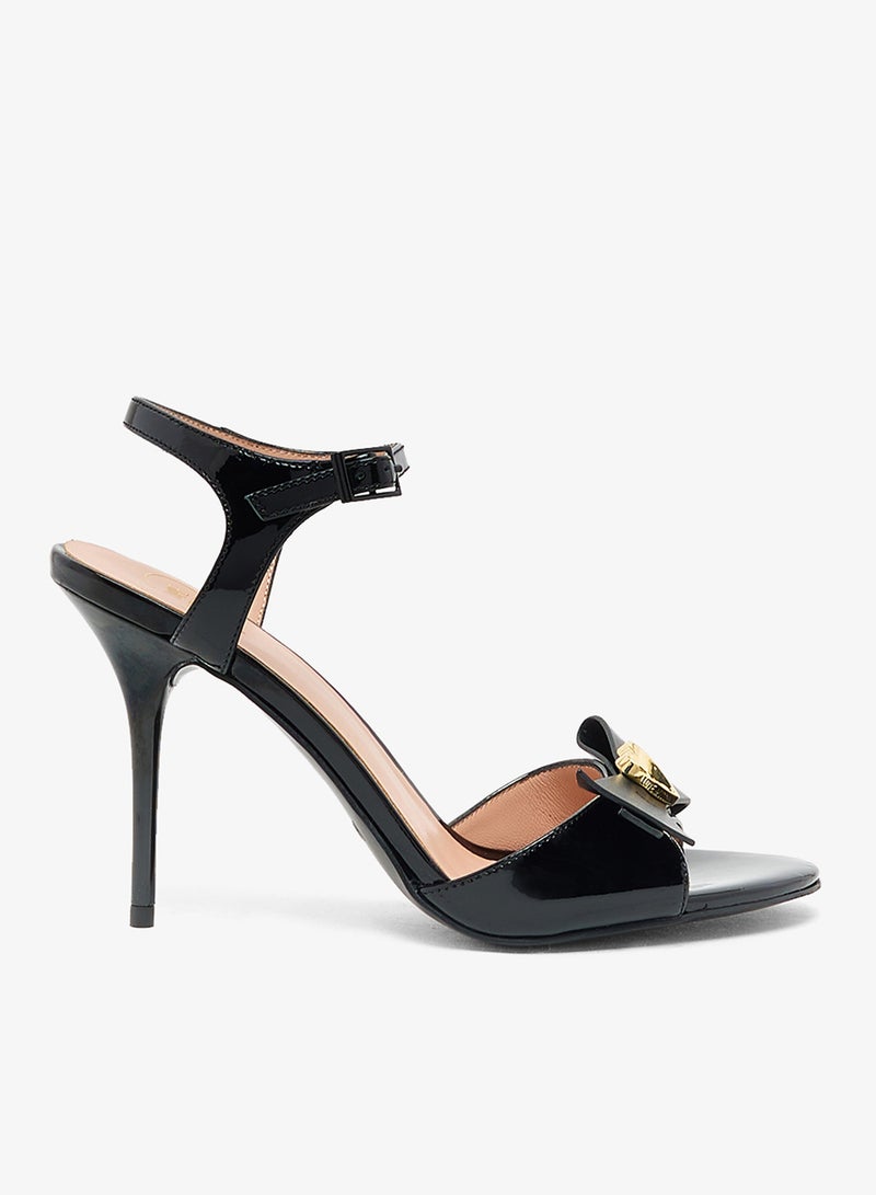 لوف موسكينو صنادل بكعب عالٍ بحزام للكاحل - Image 1