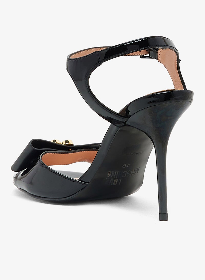 لوف موسكينو صنادل بكعب عالٍ بحزام للكاحل - Image 3