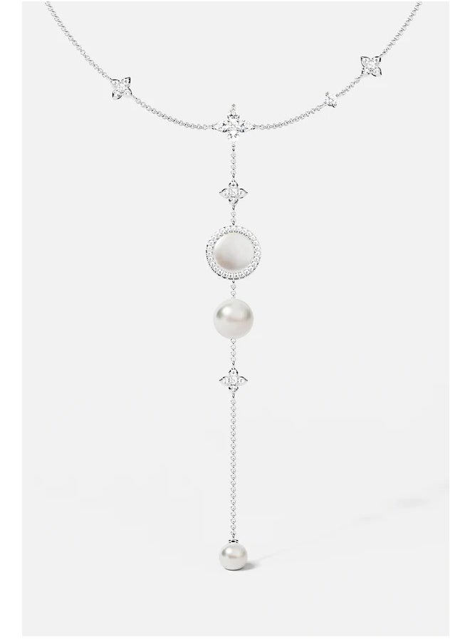 MONACO - APM Monaco Adjustable Necklace with White Nacre and Pearl Pendant - Image 1