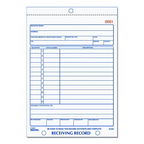 Rediform Receiving Record, Carbonless Triplicate, 5.5 x 7.5 Inches, 50 Sets per Book (2L260) - Image 4