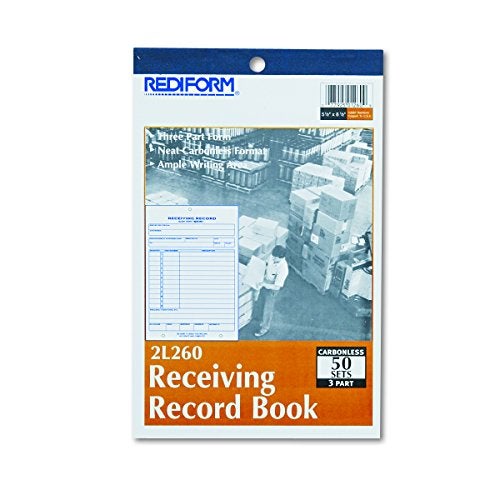 Rediform Receiving Record, Carbonless Triplicate, 5.5 x 7.5 Inches, 50 Sets per Book (2L260) - Image 2