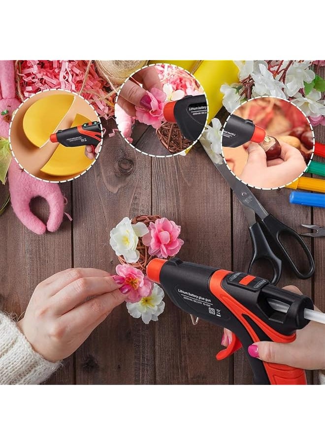 erorex Cordless Hot Glue Gun Fast Preheating Gun Kit With 30 Pcs Sticks High Temp Electric Power Glue Gun Usb Rechargeable Melt Tools For Quick Home Repairs Arts Crafts Diy And Festival Decorations  - Image 4