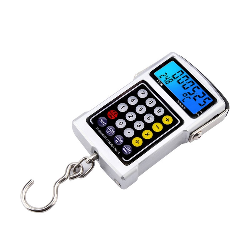 Electronic Fish Hook Scale 50Kg Luggage Weighing 7 in 1 Digital Hanging Scales - Image 4