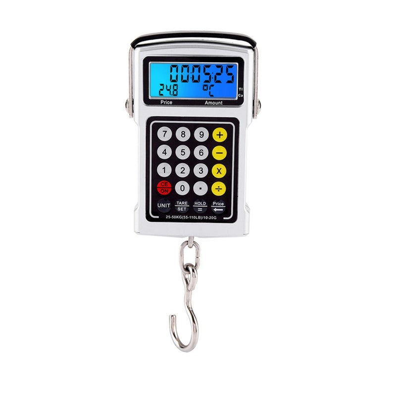 Electronic Fish Hook Scale 50Kg Luggage Weighing 7 in 1 Digital Hanging Scales - Image 2