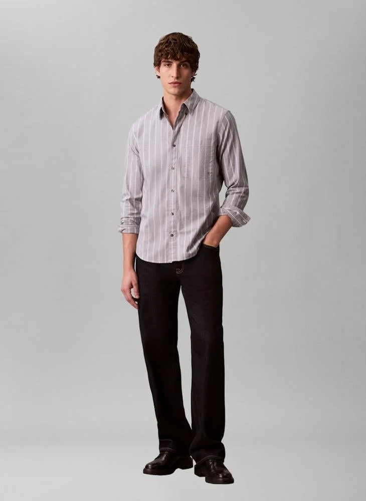 Calvin Klein Jeans  Stripe Oxford Classic Fit Shirt for Men | Best Price UAE
