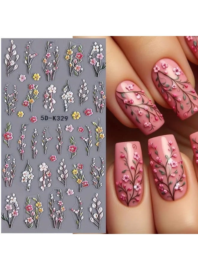 Modern 5D nail stickers - 3D for an attractive nail look in minutes - High-quality sticker compatible with nail polish and gel. - Image 3