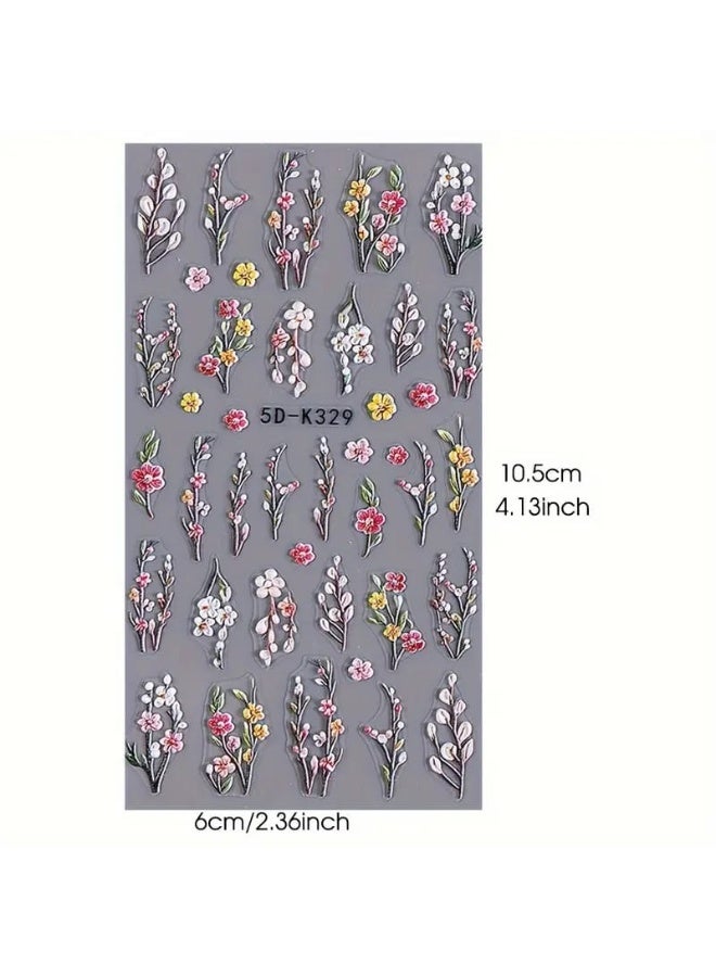 Modern 5D nail stickers - 3D for an attractive nail look in minutes - High-quality sticker compatible with nail polish and gel. - Image 2