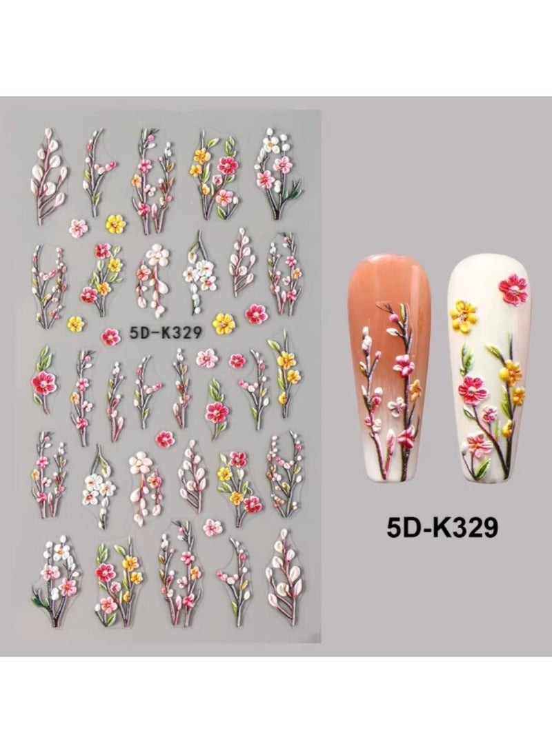 Modern 5D nail stickers - 3D for an attractive nail look in minutes - High-quality sticker compatible with nail polish and gel. - Image 5