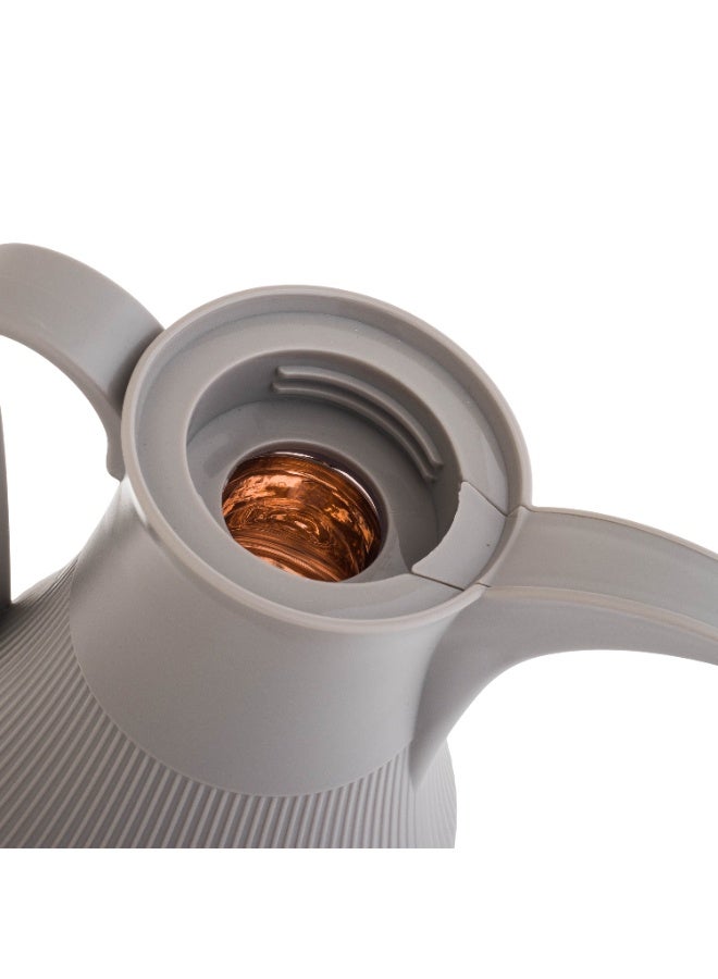 ألاسكا طقم ترامس للشاي والقهوة قطعتين لون رمادي فاتح مع ذهبي - Image 4