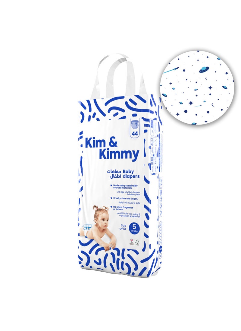 Kim & Kimmy Baby Size 5 Diapers 12 To 17Kg 44 Diapers - Image 5