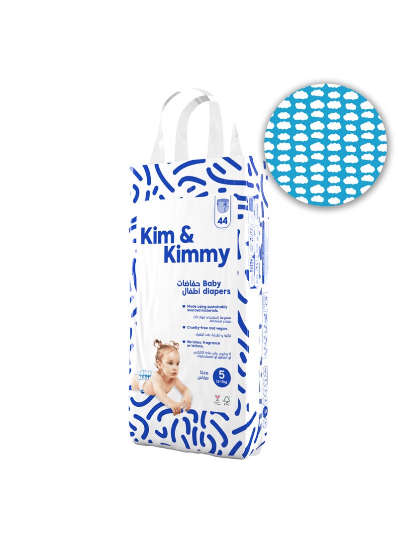 Kim & Kimmy Baby Size 5 Diapers 12 To 17Kg 44 Diapers - Image 4