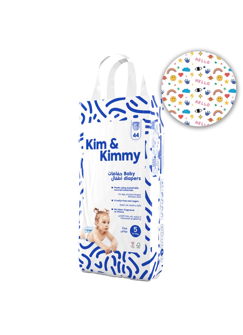 Kim & Kimmy Baby Size 5 Diapers 12 To 17Kg 44 Diapers - Image 2