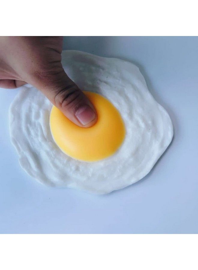 STOBOK Artificial Fried Egg Toy 4Pcs Fake Fried Egg Poached Egg Simulation Poached Egg Novelty Squeeze Toys For Kids Children Eggs Simulation Anti Toy Food Simulation Toys - Image 3