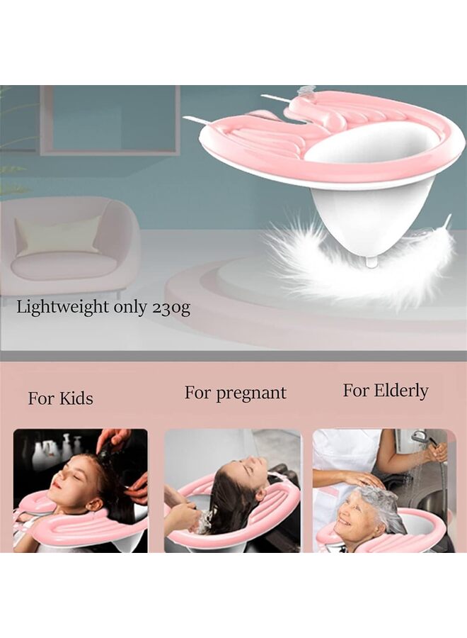 LAMAY Inflatable Washing Hair Basin, Portable Shampoo Bowl for The Elderly, Disabled, Bedridden and Handicapped, Portable Hair Washing Sink for Pregnant Woman - Image 5