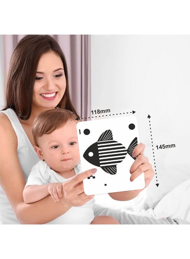 ويبي بطاقات ويبي التعليمية عالية التباين للأطفال | ألعاب تنمية الدماغ | بطاقات أنشطة التحفيز البصري | 30 بطاقة، 60 رسمًا توضيحيًا، بطاقات تنمية حسية بالأبيض والأسود لحديثي الولادة والرضع والأطفال الصغار - Image 4