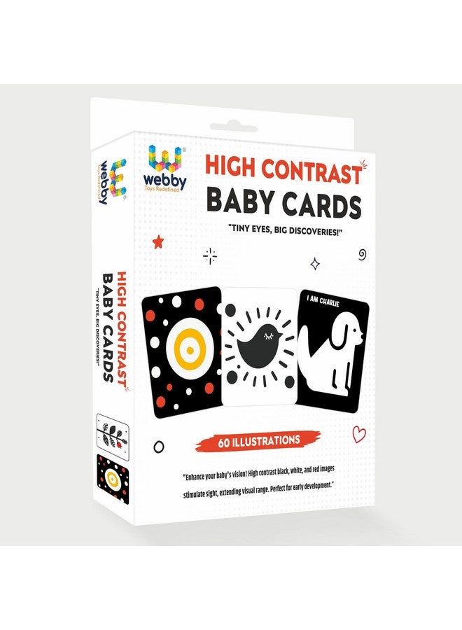 ويبي بطاقات ويبي التعليمية عالية التباين للأطفال | ألعاب تنمية الدماغ | بطاقات أنشطة التحفيز البصري | 30 بطاقة، 60 رسمًا توضيحيًا، بطاقات تنمية حسية بالأبيض والأسود لحديثي الولادة والرضع والأطفال الصغار - Image 1