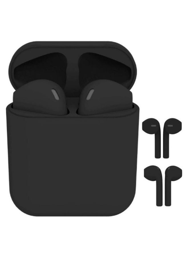 Generic - TWS I12 Double Bluetooth Wireless Earbuds With Protective Case Black - Image 1