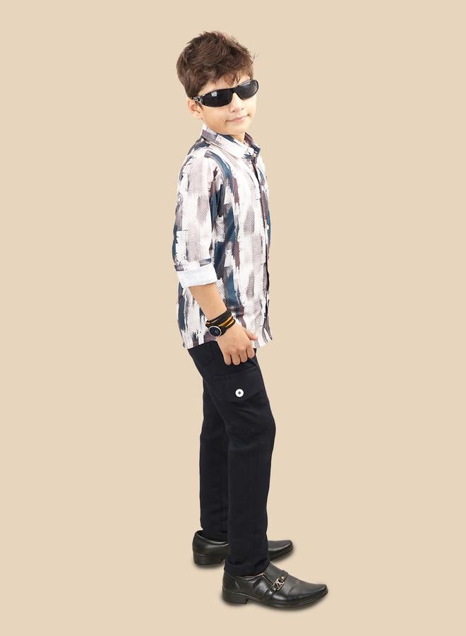 Ts Trends Printed Buttoned Shirt and Pant Set - Image 3