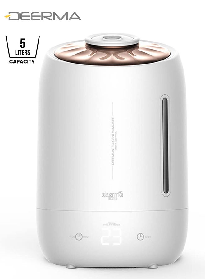 Deerma 5L Humidifier and Diffusers with Aroma Therapy, Cool Mist Air Humidifier for Baby Home, Baby Room, Office & Plant, Auto-Off, Quiet Operation, Touch Display and with 360° Rotation Nozzle F600 white - Image 1