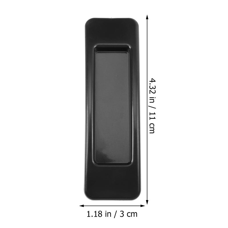 Black Stick On Pull Knobs 10 Pairs Adhesive Cabinet Handles For Doors Drawers - Image 3