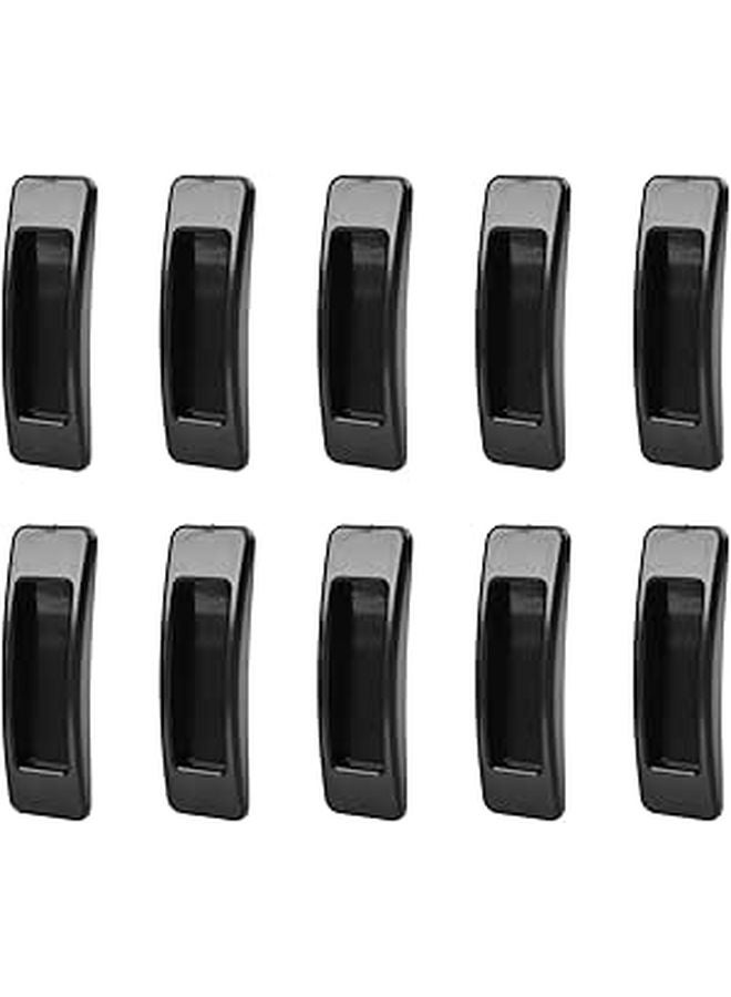 Black Stick On Pull Knobs 10 Pairs Adhesive Cabinet Handles For Doors Drawers - Image 1