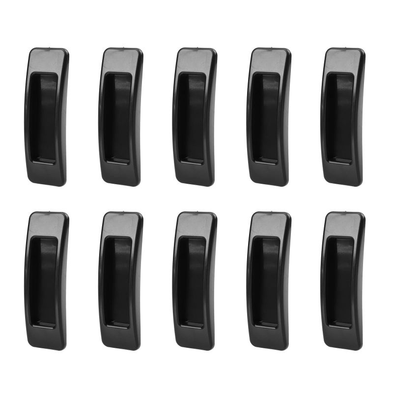 Black Stick On Pull Knobs 10 Pairs Adhesive Cabinet Handles For Doors Drawers - Image 2