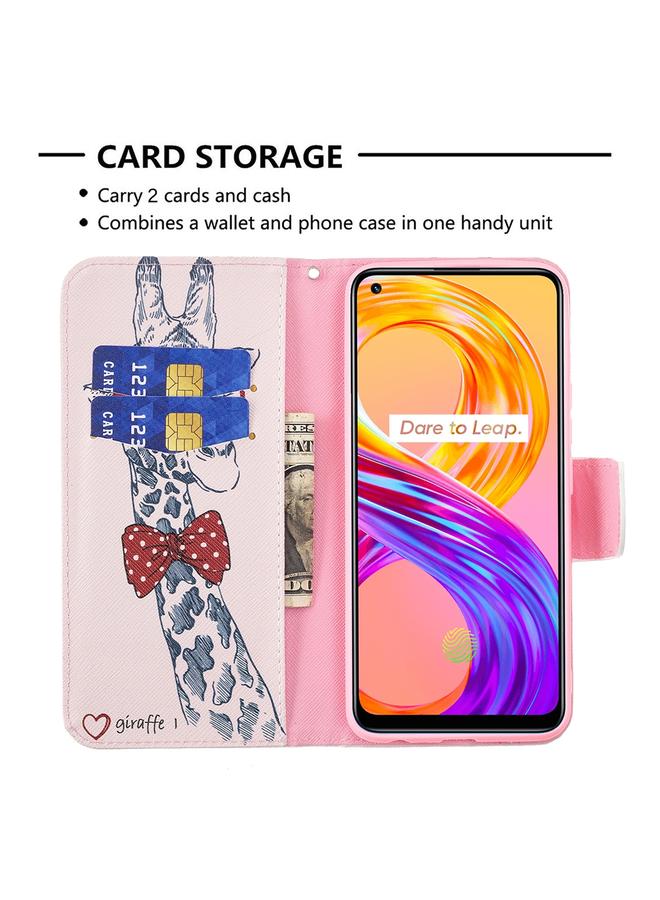 S-TOP Case For OPPO Realme 8 / Realme 8 Pro Colored Drawing Pattern Horizontal Flip Leather Case with Holder & Card Slots & Wallet - Image 4