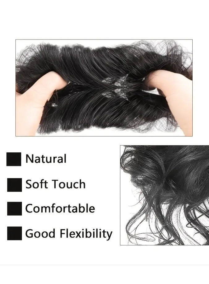 ORiTi Add Volume and Style with Synthetic Messy Curly Hair Bun Chignon Scrunchy Hair Band! Hair Accessories - Image 3