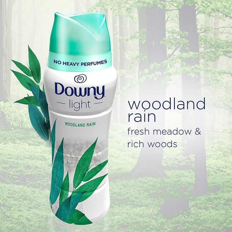 Downy Light Laundry Scent Booster Beads for Washer, Woodland Rain, 24 oz, with No Heavy Perfumes - Image 4