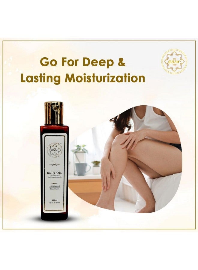 SAAR body oil for nourishment and skin repair women & men 200ml | moisture locking | relaxing | natural | almond vitamin e body oil | skin care | bath & body massage oil - Image 5