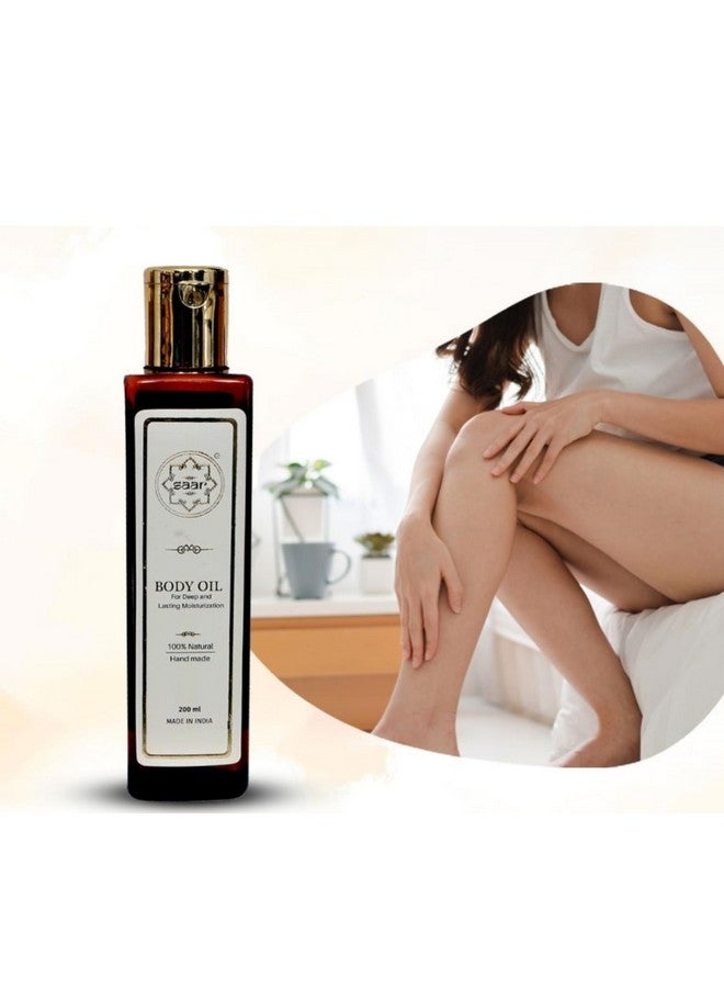 SAAR body oil for nourishment and skin repair women & men 200ml | moisture locking | relaxing | natural | almond vitamin e body oil | skin care | bath & body massage oil - Image 1