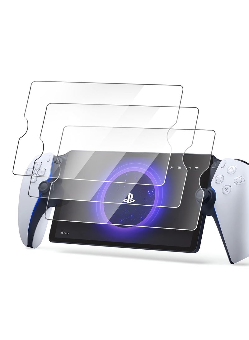 Excefore 3 Pack Screen Protector Compatible for Sony Playstation PS5, Transparent Ultra HD, Anti-Fingerprint, Bubble Free Temperd Glass for Sony Playstation PS5 Portal Handheld Game  - Image 1