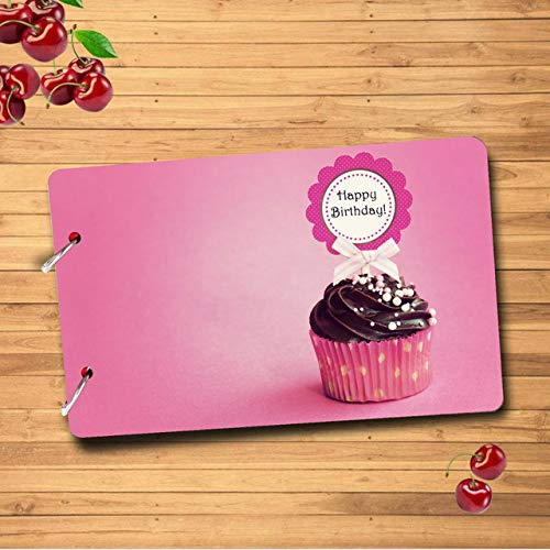 Webelkart Wooden DIY Scrapbook Memory Book, Photo Album- 26 x 16 x 4 cm (30 Black Sheets, 0.5 kg) - Image 1