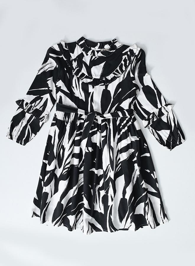 بيلا مودا فستان مكشكش مطبوع - Image 2