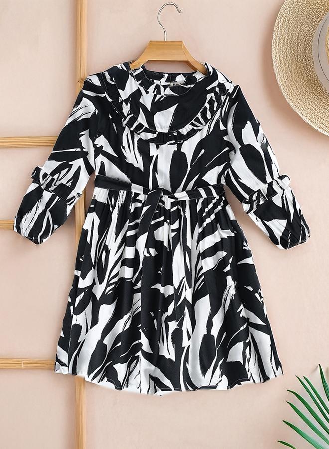 بيلا مودا فستان مكشكش مطبوع - Image 1