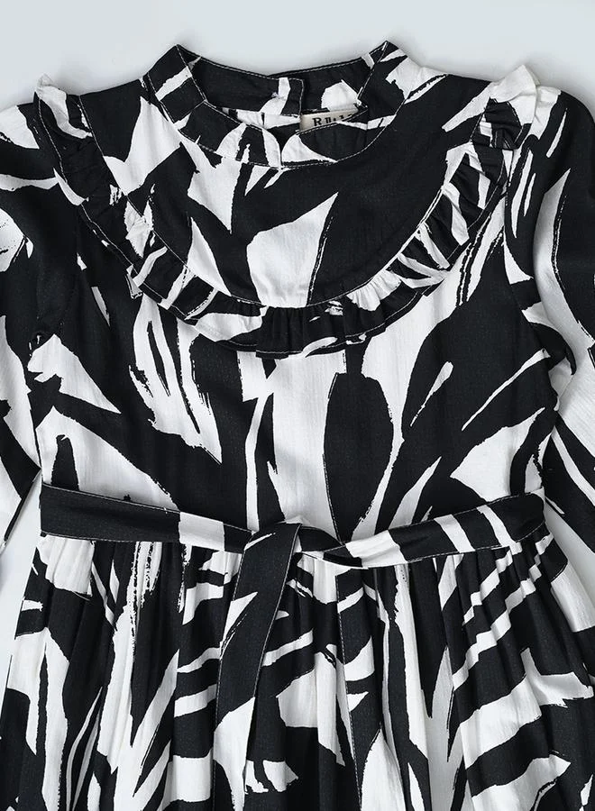 BELLA MODA Printed Ruffle Dress