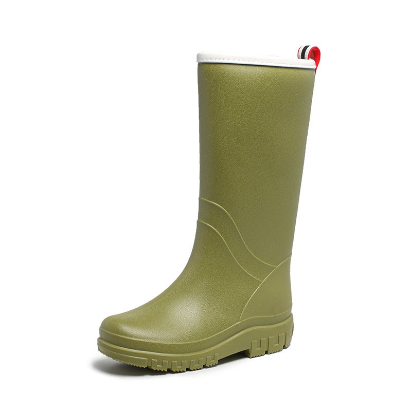 Korean Fashion Waterproof Ladies Rain Boots Green 