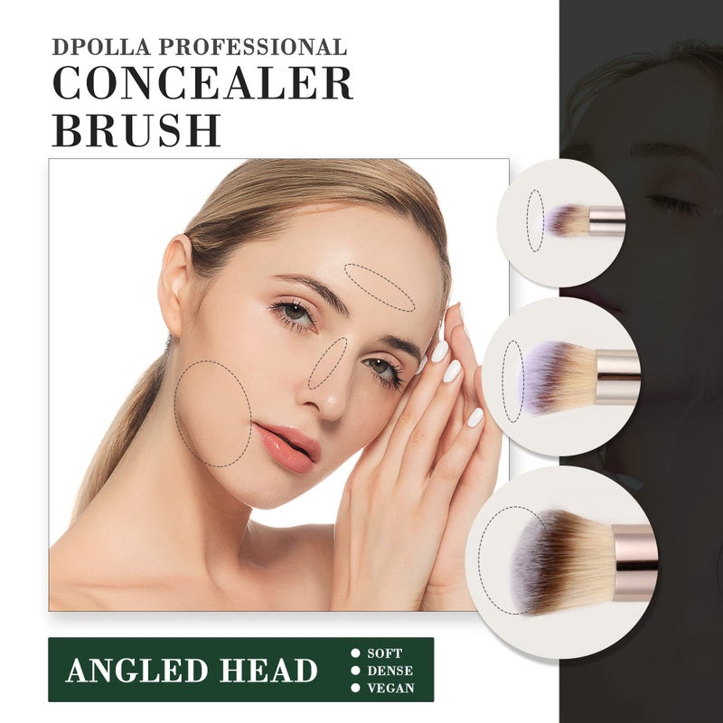 WOBEVB 3 Pcs Makeup Brushes & Foundation Brush Flawless Concealer Brush Perfect for Any Look Premium Luxe Hair Contour Brush Perfect for Liquid, Buffing, Cream, Sculpting, Blush and Setting Powder - Image 2