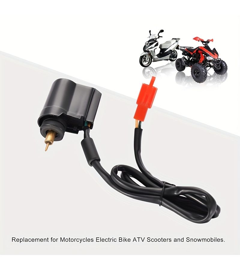 Electric Damper Solenoid Ignition Coil GY6 Compatible With 50cc 150cc Scooters ATVs Male Connector - Image 1