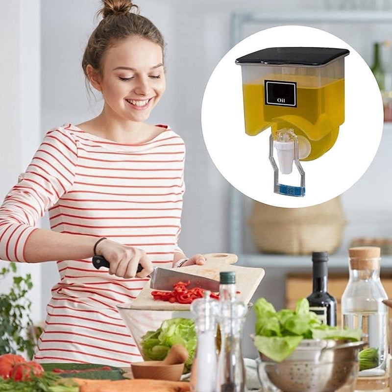 JENY Automatic Sauce Press Bottle Wall Mounted Hanging Condiment Bottle Hand Press Seasoning Container Box Oil Vinegar Dispenser Kitchen Tool Storage Bottle Spice Jar Rack pcs 1 - Image 3