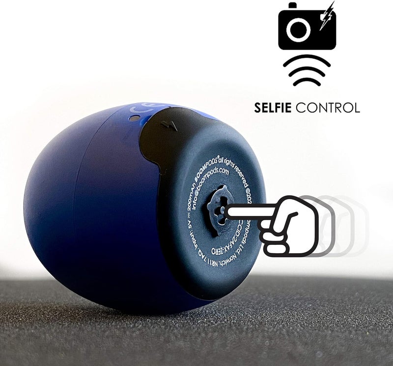 BOOMPODS Zero Bluetooth Speaker - Powerful Waterproof Mini Speakers with Dual Pairing Option & Wireless Mic with Big Sound (Blue) - Image 2