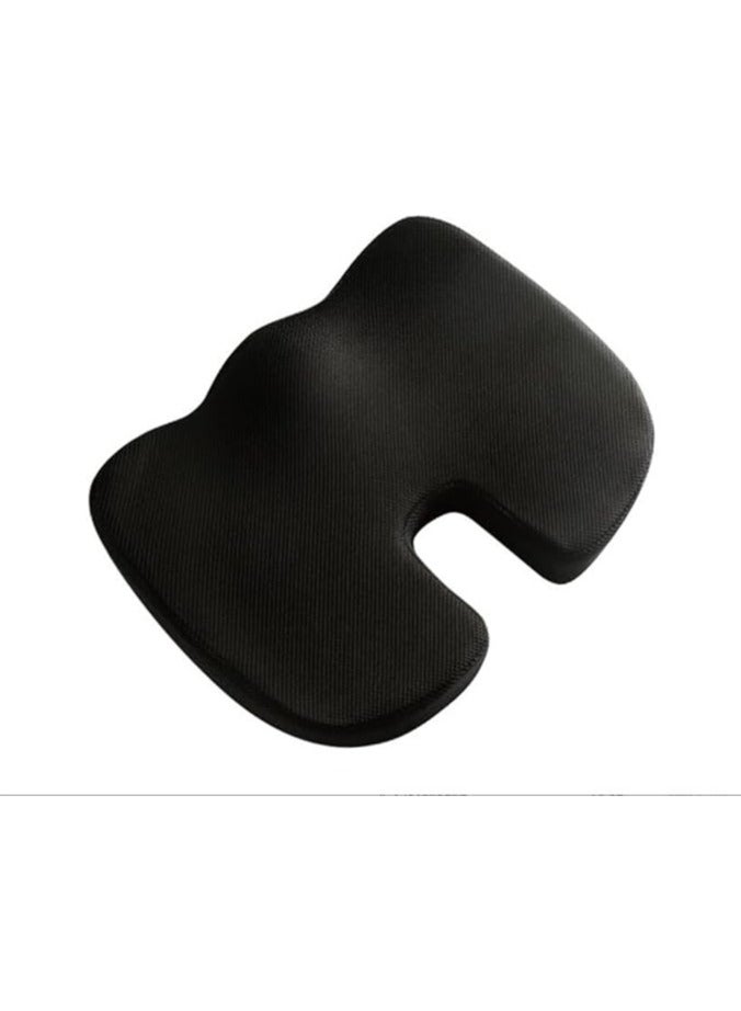 Denx Seat Cushion Orthopedic Memory Foam Seat Cushion Office Chair Wheelchair Car Seat Pads Lumbar Support Car Pillow Black - Image 1