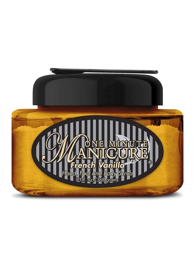 One Minute Manicure - Moisturizing Salt Scrub 13 Oz Professionally Formulated To Exfoliate Recondition & Moisturize Skin Enhanced With Botanical Oils & Natural Sea Salts (French Vanilla) - Image 1