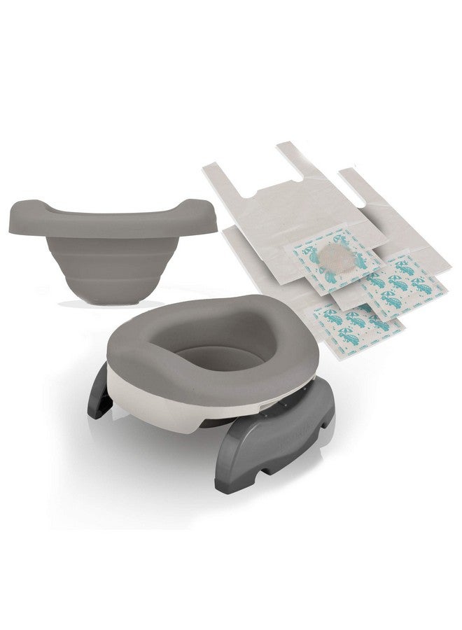Kalencom Potette Plus Potty Value Pack Kalencom 2In1 Potette Plus Portable Potty And Reusable Collapsible Liner For Home Use (Whitegray) - Image 5